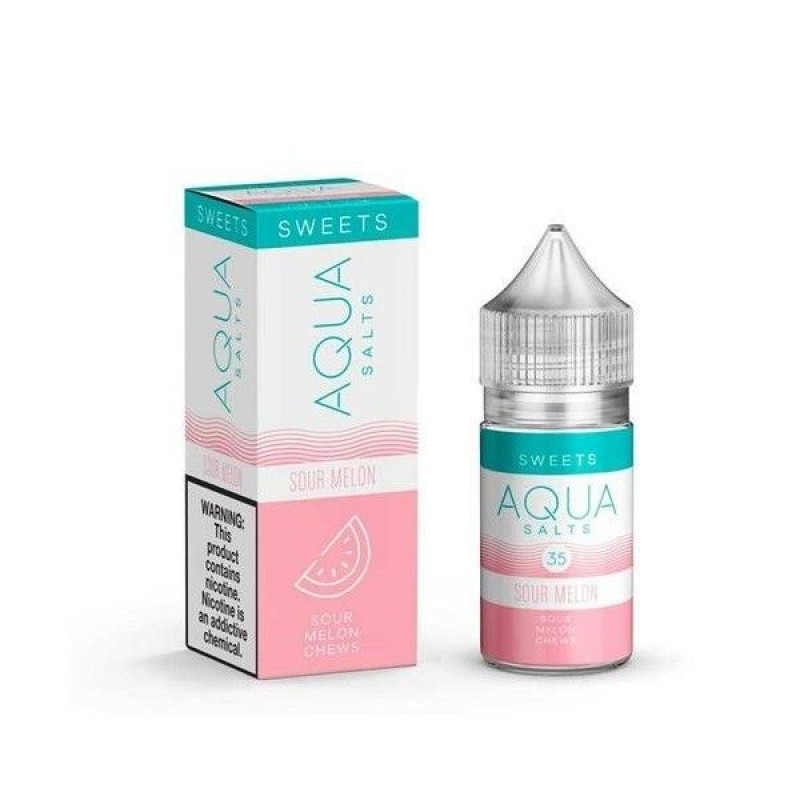 Sour Melon Chews - AQUA Salts Candy E-Liquid - 30m...