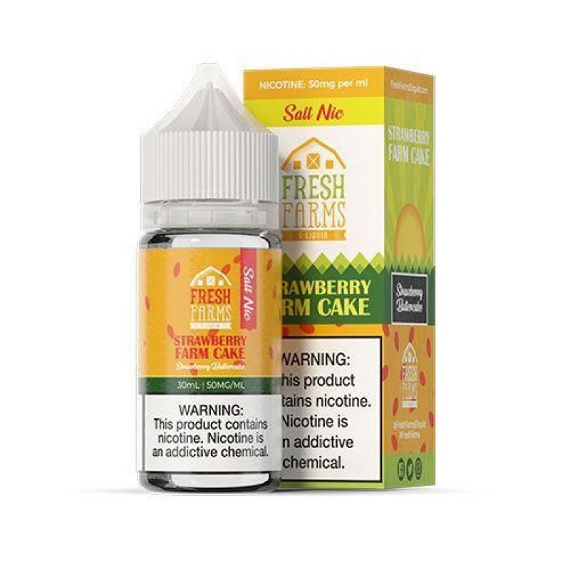 Strawberry Farm Cake Salt Fresh Farms 30mL