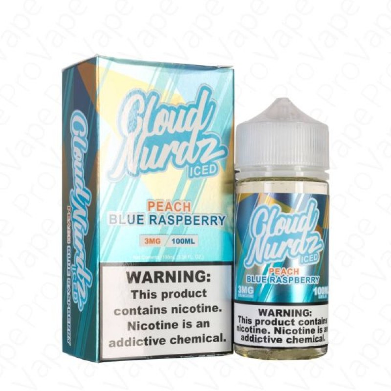 Peach Blue Raspberry Iced Cloud Nurdz E-Juice 100ml