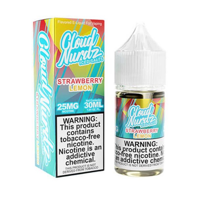 Strawberry Lemon Iced Cloud Nurdz TFN Salt Nic E-Juice 30ml